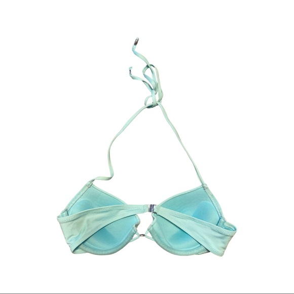 H&M 36A Light Blue Bikini Top Push Up Padding - Picture 2 of 3